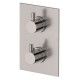 Mitigeur thermostatique mural 2/3 sorties LOOP Inox Brossé