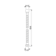 Flexible anti-torsion 150 cm en inox noir mat