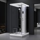 Cabine douche hammam URBAN 120x90cm (version droite) avec verres noirs sur 1 côté