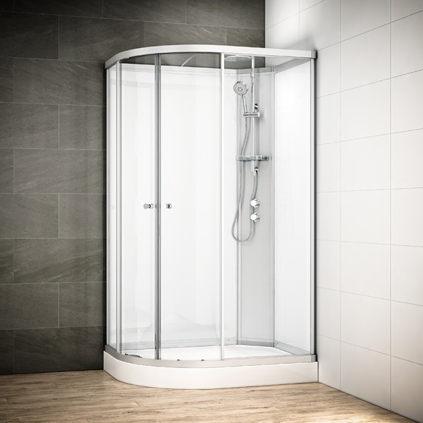 Cabine de douche 70 cm SILVER 70 Blanc asymétrique