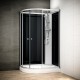 Cabine de douche d'angle 120 cm SILVER 120 Noir asymétrique