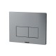 Plaque de commande double chasse DESIGN Alu Brossé pour bâti-support WIRQUIN