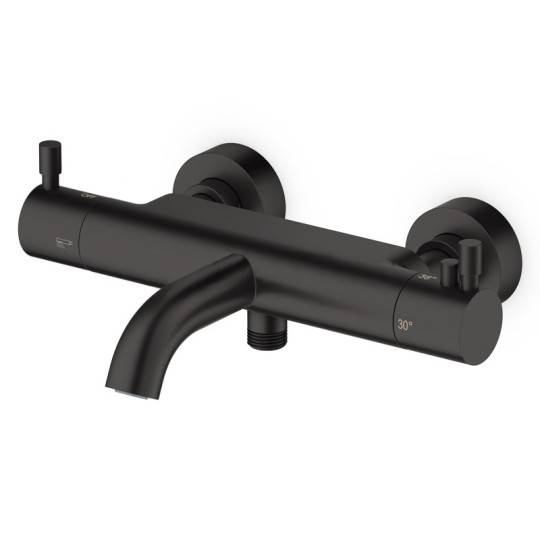 Mitigeur thermostatique noir mat avec cartouche Sedal