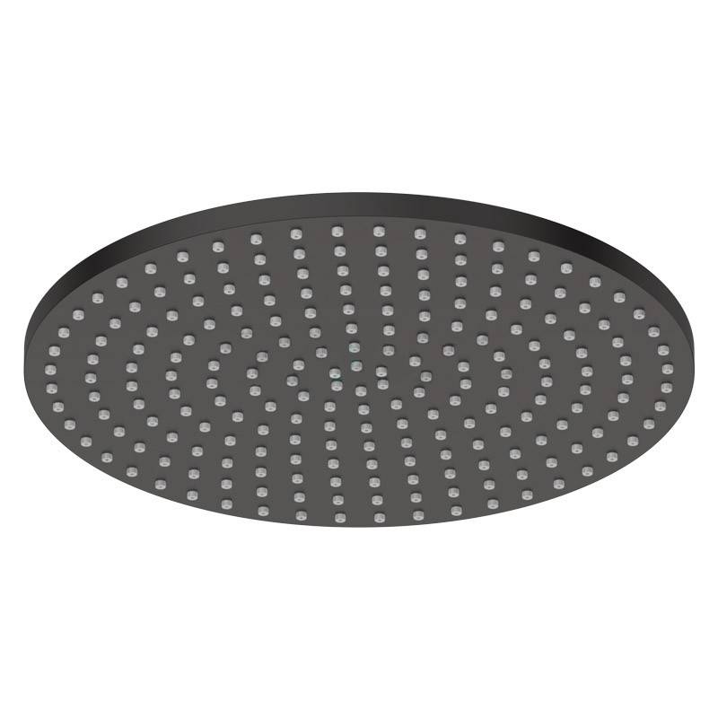 Douche de tête ø 25 cm en laiton noir mat