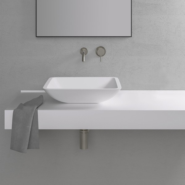 Vasque carrée LAKE 42 en Solid Surface