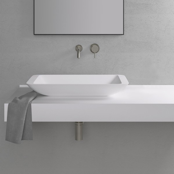 Vasque rectangulaire LAKE 60 en Solid Surface