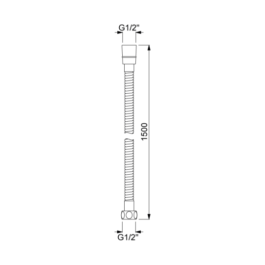Flexible douche universel Inox 150 cm