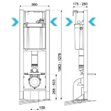 Pack WC suspendu Bâti universel compact plus WIRQUIN Cuvette IVELA Sans  bride Plaque blanche - Oskab